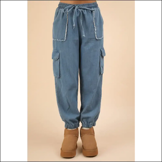 Jeans that Drawstring your Comfort and Cargo Into a Stylish Comedy 😄 - Medium / s - on Sale Worldwide Shipping