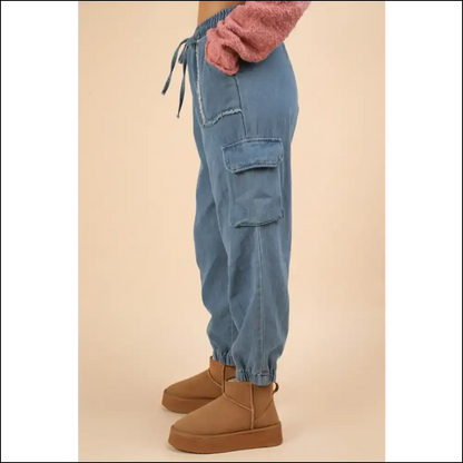 Jeans that Drawstring your Comfort and Cargo Into a Stylish Comedy 😄 - on Sale Worldwide Shipping
