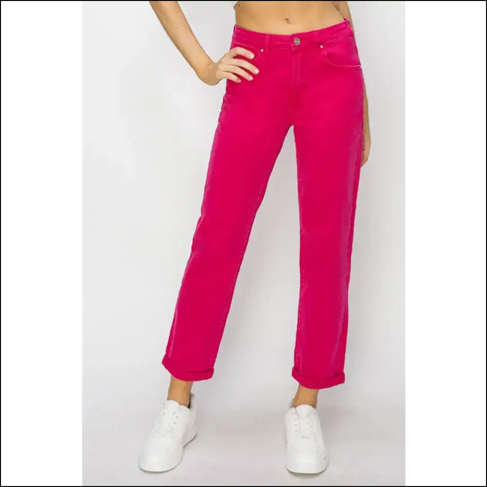 Jeans that Elevate your Curves Because who Needs a Personal Trainer? 😂 - Fuchsia / on Sale Worldwide Shipping
