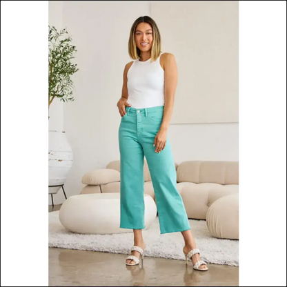 Jeans that Hug you Tight: Chloe’s Tummy Control High Waist Magic! 😂👖 - Green / 18w - on Sale Worldwide Shipping