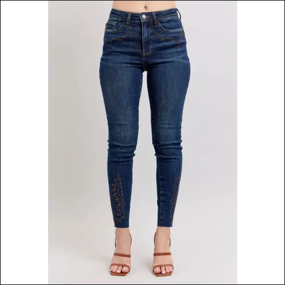 Jeans that Love you Back: Meet your Judy Blue Embroidered High Rise Bestie! 😂🎉 - 0(24) - on Sale Worldwide Shipping