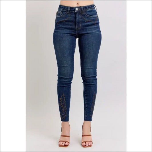 Jeans that Love you Back: Meet your Judy Blue Embroidered High Rise Bestie! 😂🎉 - 0(24) - on Sale Worldwide Shipping