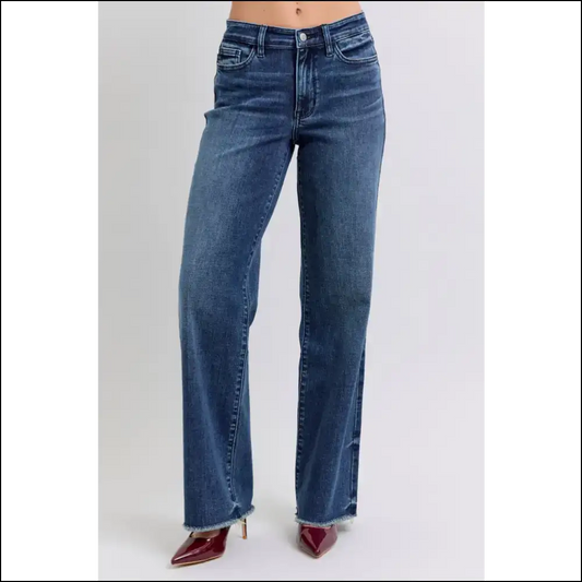 Jeans that Make you Feel Like a Cool Cat - Raw Hem Awesomeness! - Dark / 20w - on Sale Worldwide Shipping