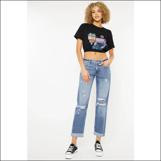 Jeans that Make you Strut Like Own the Sidewalk - Distressed Straight Styles! - Light / on Sale Worldwide Shipping