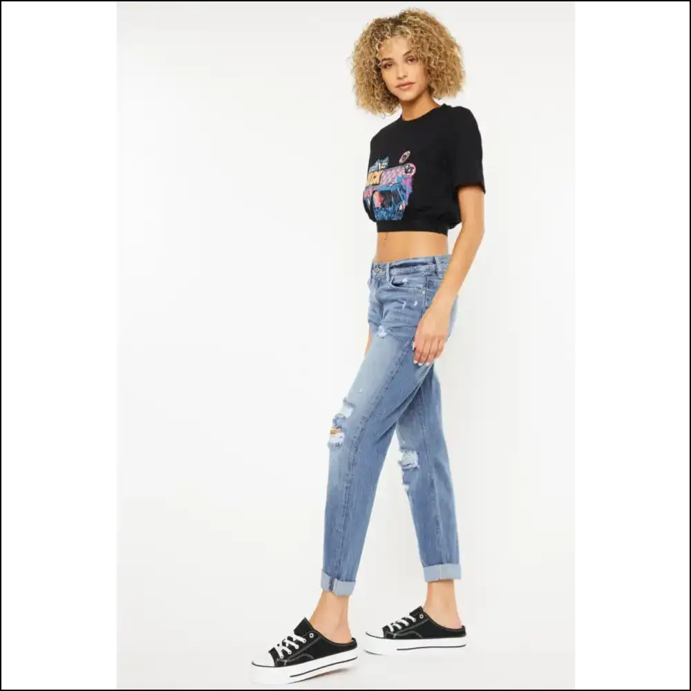 Jeans that Make you Strut Like Own the Sidewalk - Distressed Straight Styles! - on Sale Worldwide Shipping