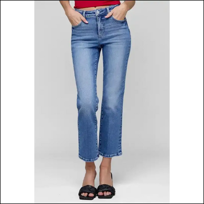 Jeans that Say Heck Yes to your Tummy Control and Crop Straight Dreams! 🍑 - Medium / 0(24) - on Sale Worldwide Shipping