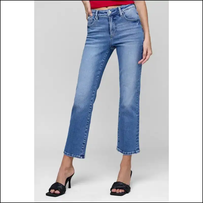 Jeans that Say Heck Yes to your Tummy Control and Crop Straight Dreams! 🍑 - on Sale Worldwide Shipping