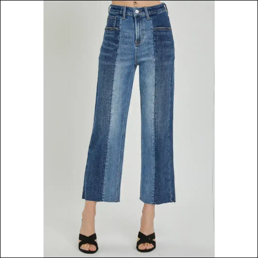 Jeans that Say I’m Fabulous not just Mid-rise Two-tone Jeans!💁‍♀️✨ - Dark / 2xl - on Sale Worldwide Shipping