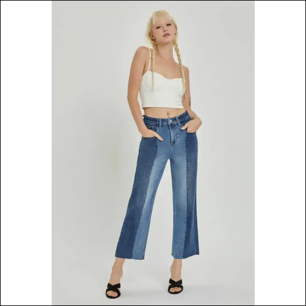 Jeans that Say I’m Fabulous not just Mid-rise Two-tone Jeans!💁‍♀️✨ - on Sale Worldwide Shipping