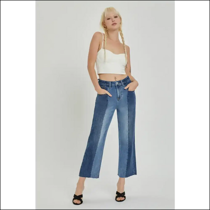 Jeans that Say I’m Fabulous not just Mid-rise Two-tone Jeans!💁‍♀️✨ - on Sale Worldwide Shipping