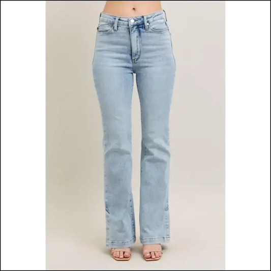 Jeans that Steal the Show: Judy Blue Tummy Control Magic Awaits! - Light / 0(24) - on Sale Worldwide Shipping