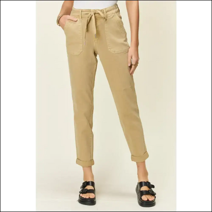 Judy Blue High Jogger Jeans: where Comfort Meets your Fashionable Chaos! - Khaki / 1 - Jeans on Sale Worldwide Shipping