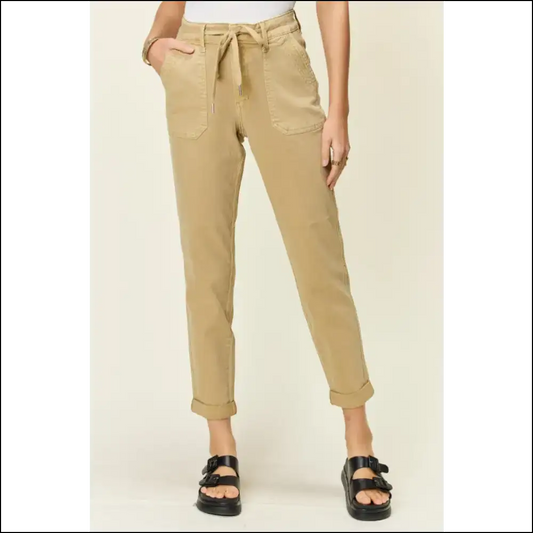 Judy Blue High Jogger Jeans: where Comfort Meets your Fashionable Chaos! - Khaki / 1 - Jeans on Sale Worldwide Shipping