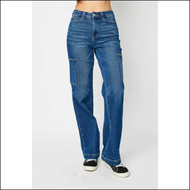 Judy Blue High Waist Cargo Jeans: Chic Comfy & Ready for World Domination! - Jeans on Sale Worldwide Shipping