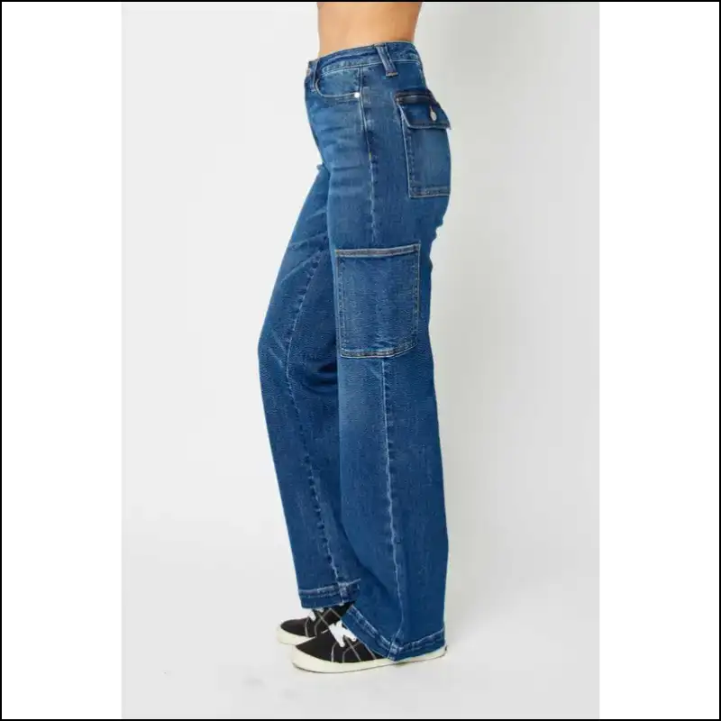 Judy Blue High Waist Cargo Jeans: Chic Comfy & Ready for World Domination! - Jeans on Sale Worldwide Shipping