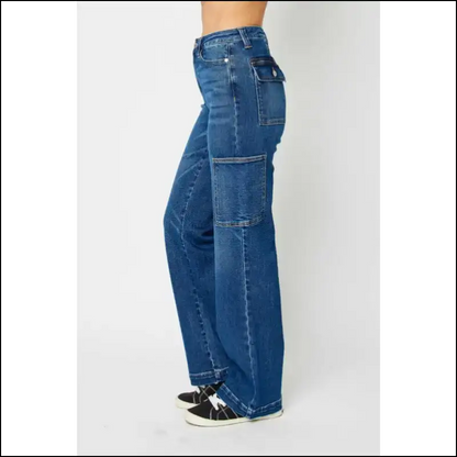 Judy Blue High Waist Cargo Jeans: Chic Comfy & Ready for World Domination! - Jeans on Sale Worldwide Shipping