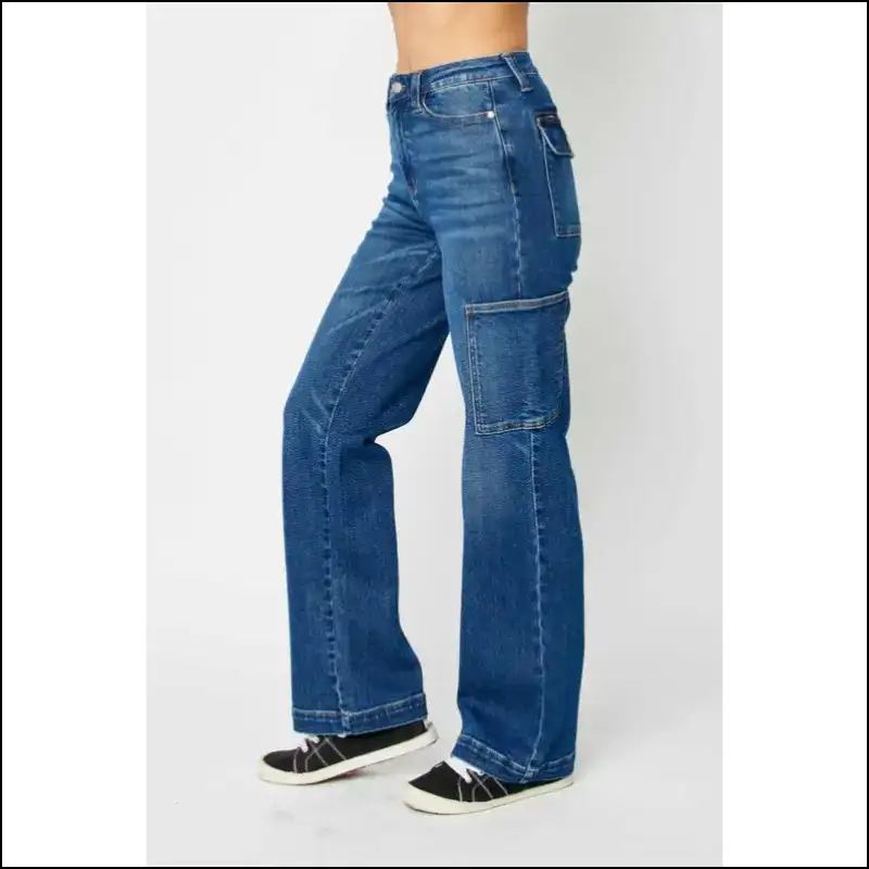 Judy Blue High Waist Cargo Jeans: Chic Comfy & Ready for World Domination! - Jeans on Sale Worldwide Shipping
