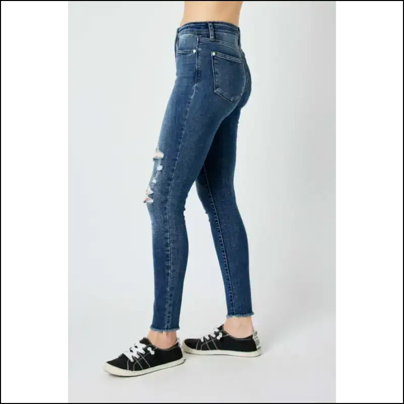 Judy Blue High Waist Jeans: your New Best Friend in Distressed Fashion! 💙👖 - Jeans on Sale Worldwide Shipping