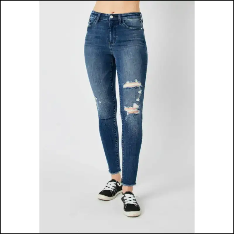 Judy Blue High Waist Jeans: your New Best Friend in Distressed Fashion! 💙👖 - Jeans on Sale Worldwide Shipping