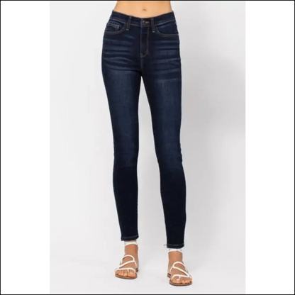Judy Blue High Waist Skinny Jeans: where Comfort Meets Flattering Style 😂👖 - Dark / 14w - Jeans on Sale Worldwide Shipping