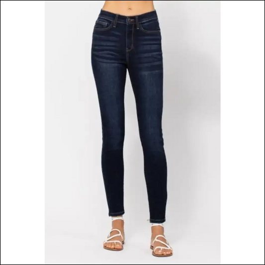 Judy Blue High Waist Skinny Jeans: where Comfort Meets Flattering Style 😂👖 - Dark / 14w - Jeans on Sale Worldwide Shipping