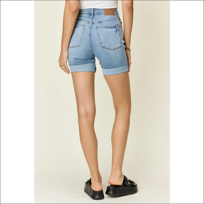 Judy Blue High Waist Tummy Control Denim Shorts - on Sale Worldwide Shipping