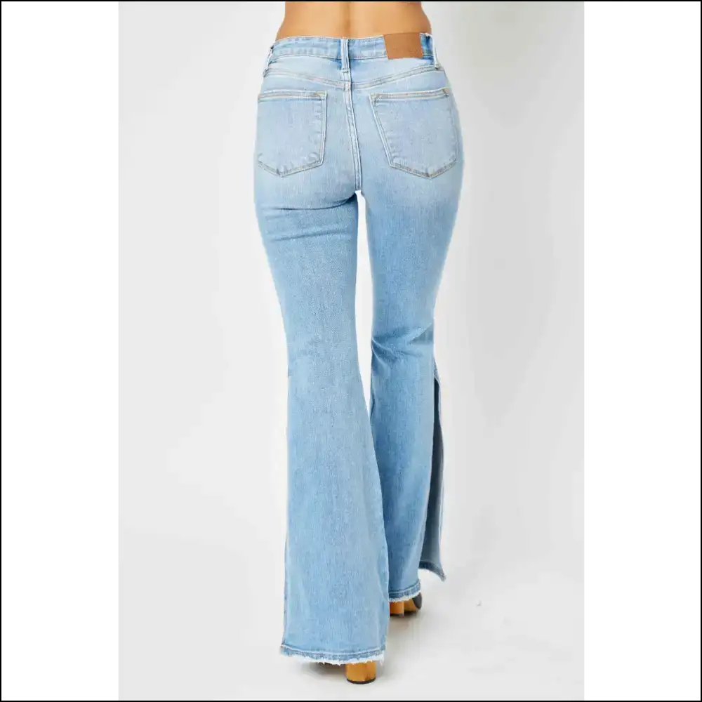 Judy Blue Mid Rise Flare Jeans: Because who Needs Self-esteem Anyway? 😂👖 - Jeans on Sale Worldwide Shipping