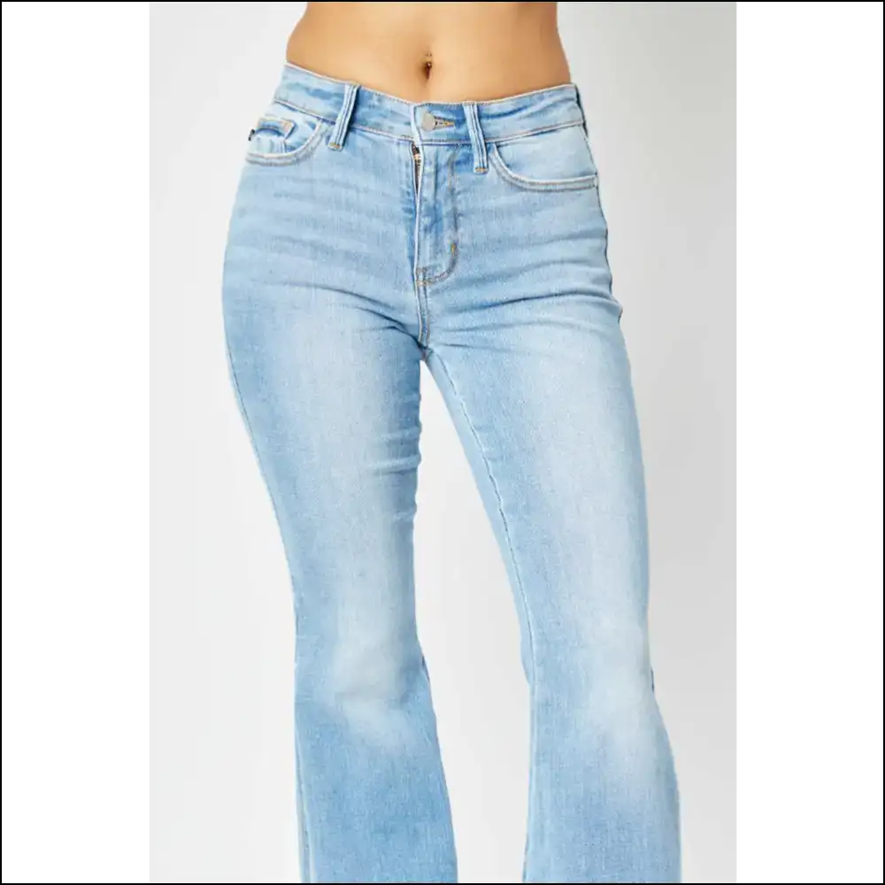 Judy Blue Mid Rise Flare Jeans: Because who Needs Self-esteem Anyway? 😂👖 - Jeans on Sale Worldwide Shipping
