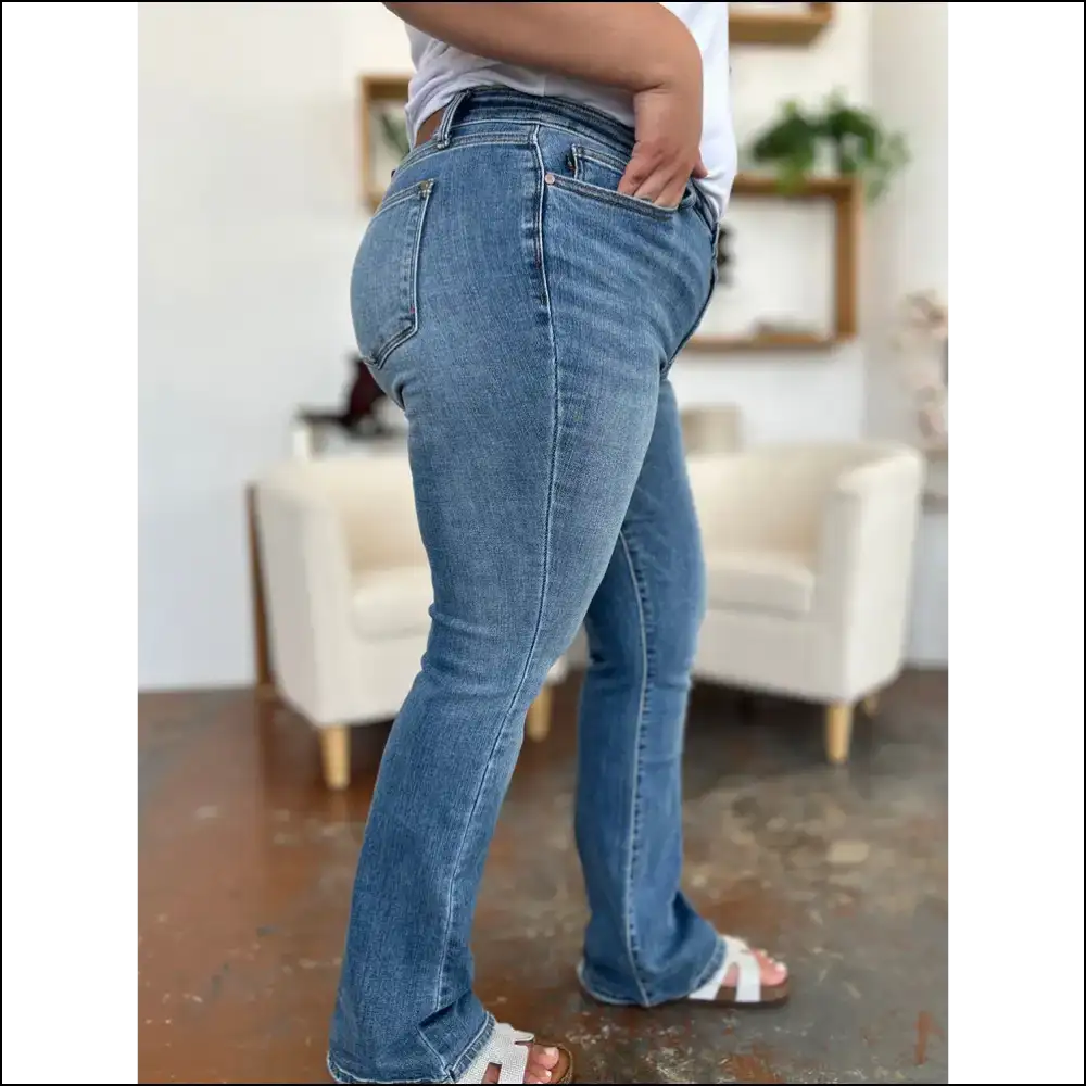 Judy Blue Mid-rise Straight Jeans: Embrace Comfort Reject Pants Regret 😂👖 - Jeans on Sale Worldwide Shipping