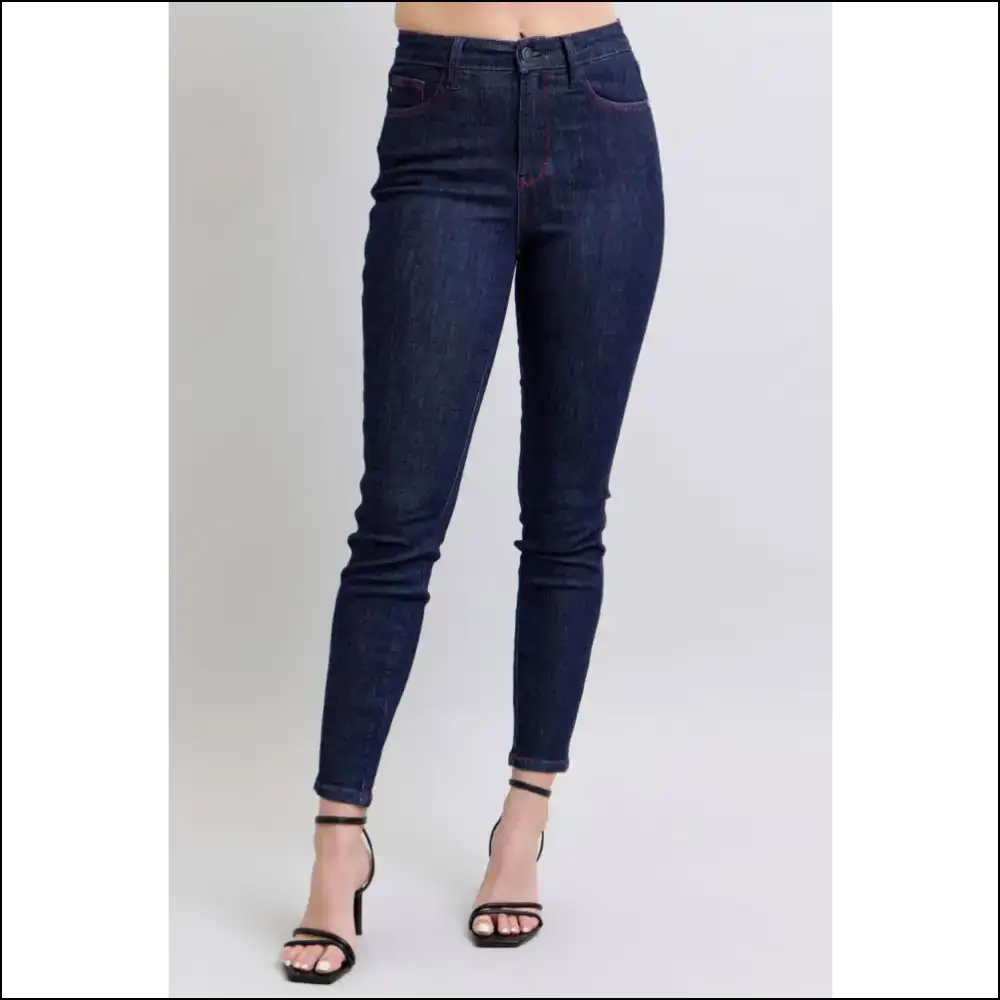Judy Blue Skinny Jeans: Pockets for your Snacks Style Sass! 😏 - Dark / 1(25) - Jeans on Sale Worldwide Shipping
