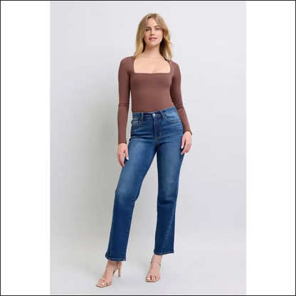 Judy Blue Straight Jeans: Because your Confidence Needs a Fabric Upgrade 👖💥 - Jeans on Sale Worldwide Shipping