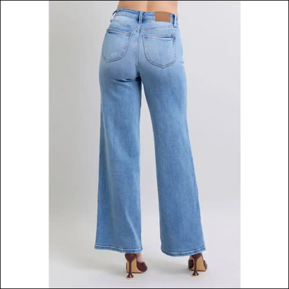 Judy Blue Wide Leg Jeans: your Stylish Secret Weapon for Survival! 😏👖 - Jeans on Sale Worldwide Shipping