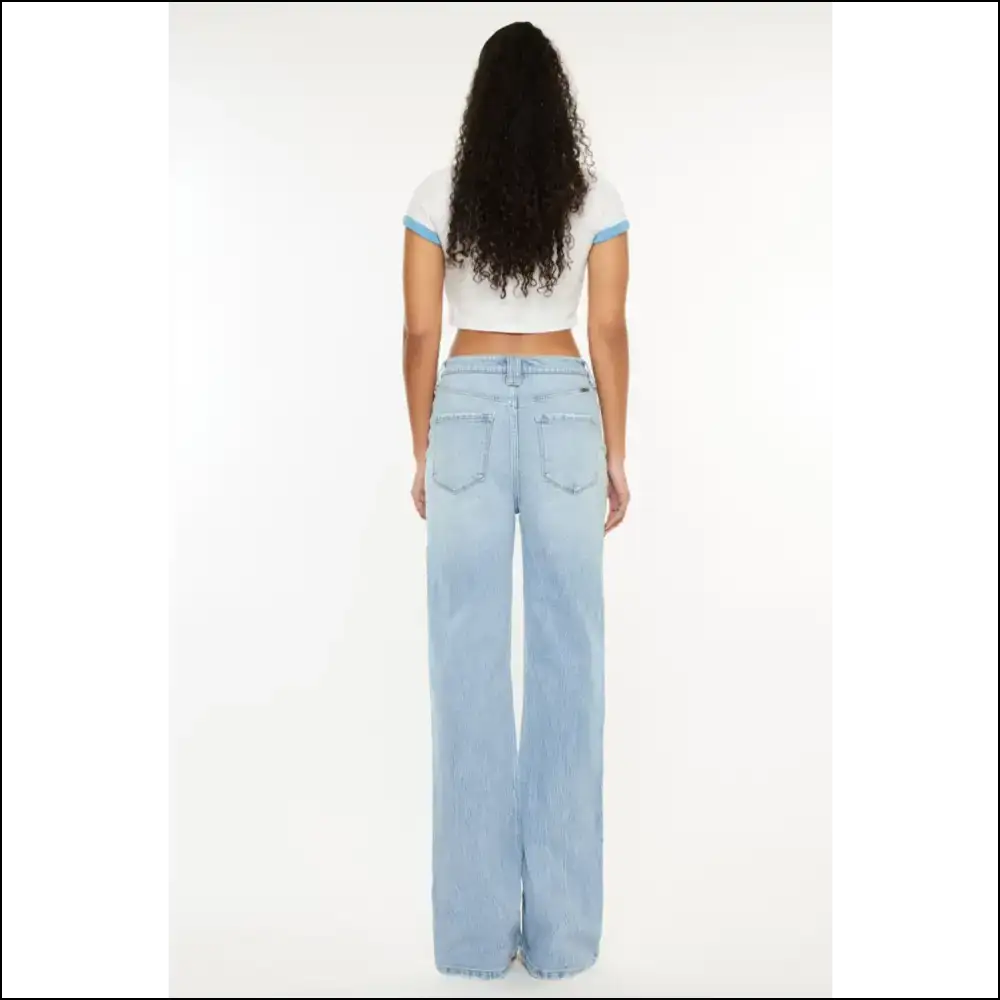 Kancan Distressed High Waist Straight Jeans: your New Bff for Strutting! - Jeans on Sale Worldwide Shipping