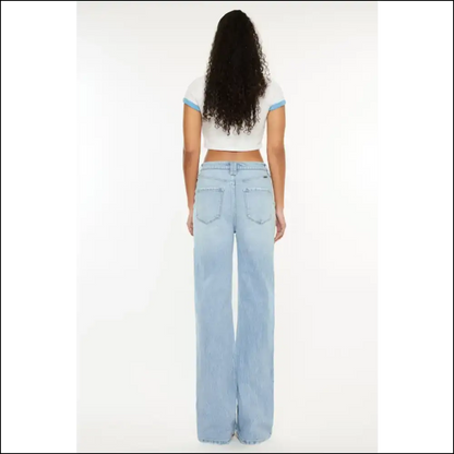 Kancan Distressed High Waist Straight Jeans: your New Bff for Strutting! - Jeans on Sale Worldwide Shipping