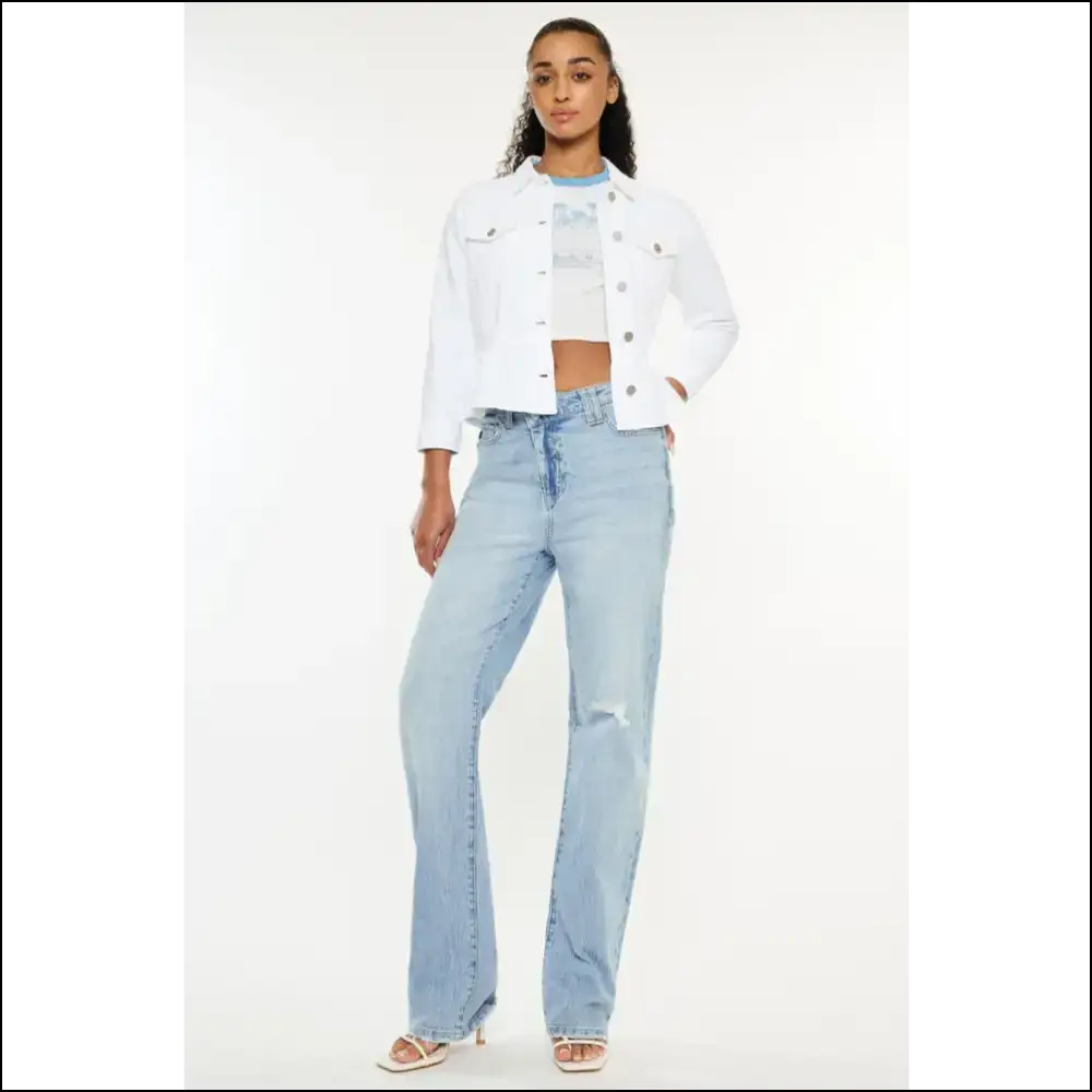 Kancan Distressed High Waist Straight Jeans: your New Bff for Strutting! - Jeans on Sale Worldwide Shipping