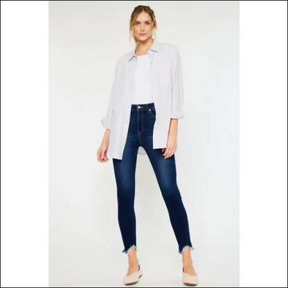Kancan High Rise: where Every Step is a Fray-tastic Adventure! 😂👖✨ - Jeans on Sale Worldwide Shipping