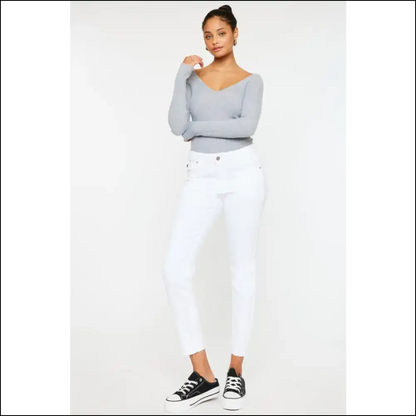 Kancan Mid Rise Ankle Skinny Jeans: Strut your Stuff & Break Hearts! 💔 - Jeans on Sale Worldwide Shipping