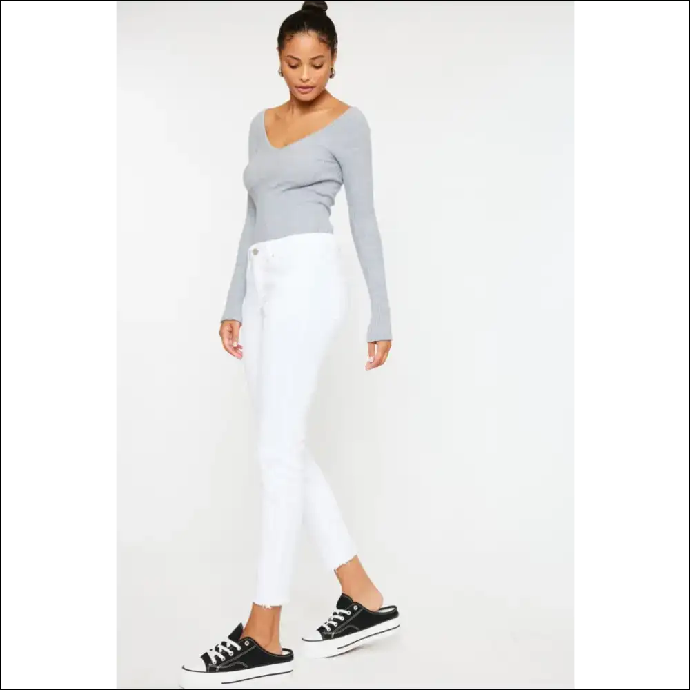 Kancan Mid Rise Ankle Skinny Jeans: Strut your Stuff & Break Hearts! 💔 - Jeans on Sale Worldwide Shipping