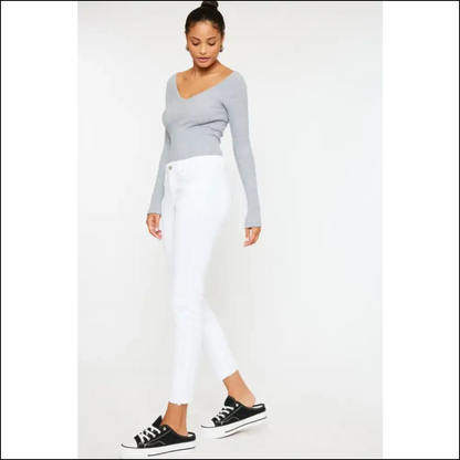 Kancan Mid Rise Ankle Skinny Jeans: Strut your Stuff & Break Hearts! 💔 - Jeans on Sale Worldwide Shipping