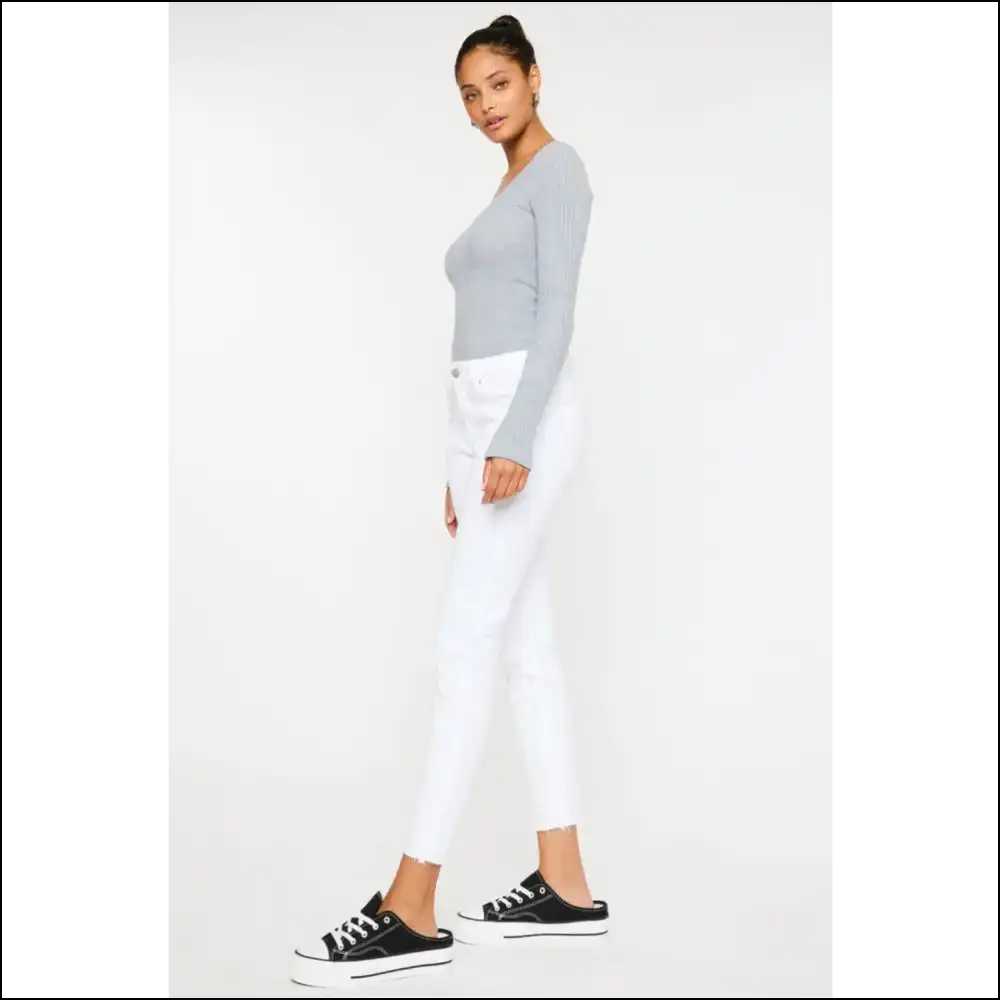 Kancan Mid Rise Ankle Skinny Jeans: Strut your Stuff & Break Hearts! 💔 - Jeans on Sale Worldwide Shipping
