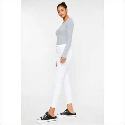 Kancan Mid Rise Ankle Skinny Jeans: Strut your Stuff & Break Hearts! 💔 - Jeans on Sale Worldwide Shipping