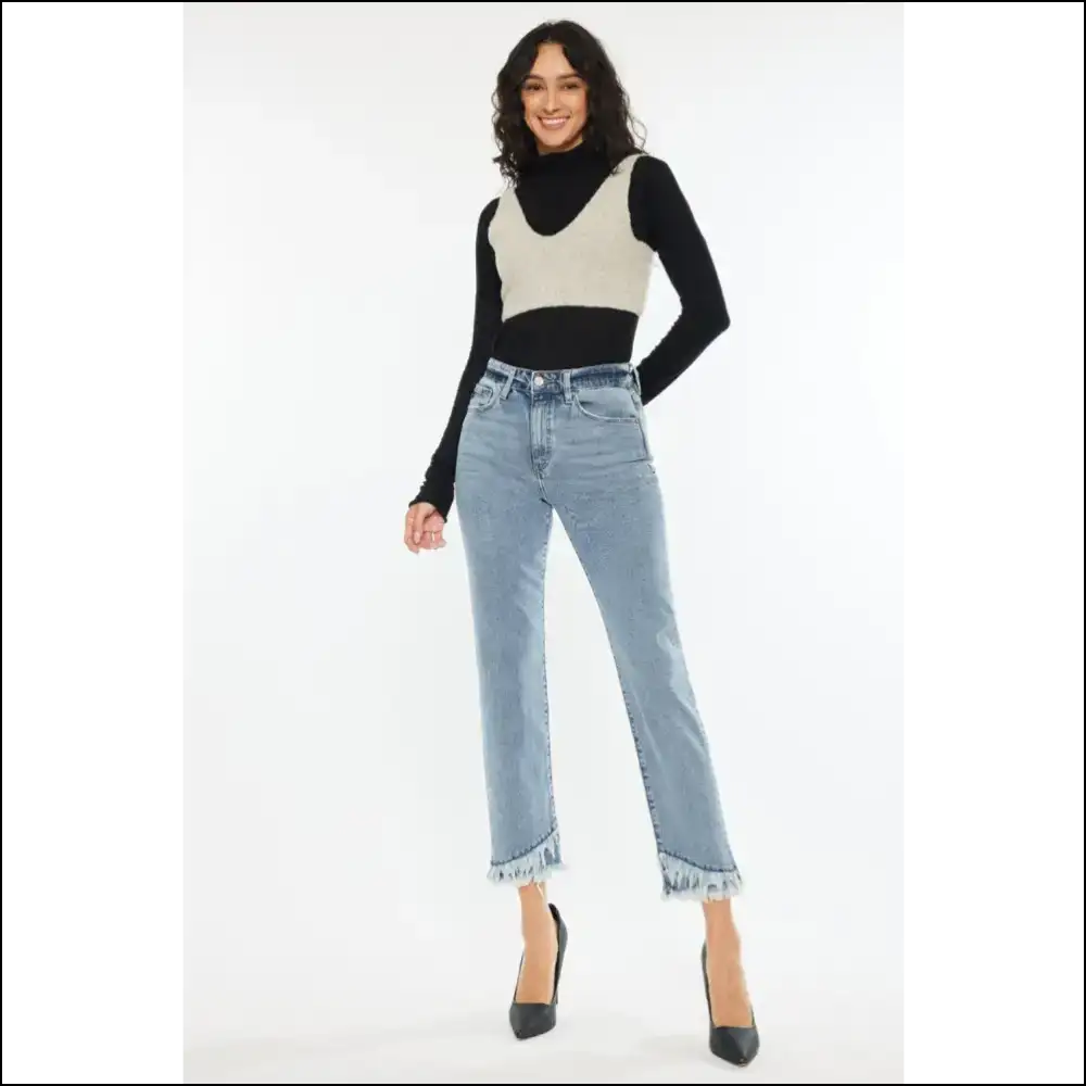 Kancan Raw Hem: for when your Jeans are Fancier than Plans! 😜👖 - Medium / 28 - on Sale Worldwide Shipping