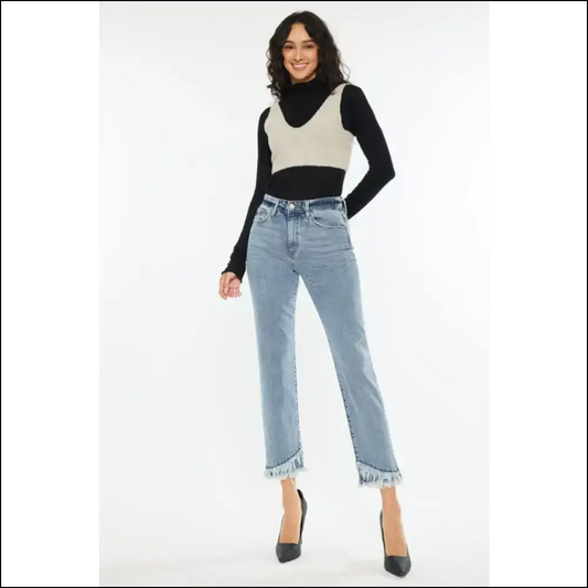 Kancan Raw Hem: for when your Jeans are Fancier than Plans! 😜👖 - Medium / 28 - on Sale Worldwide Shipping