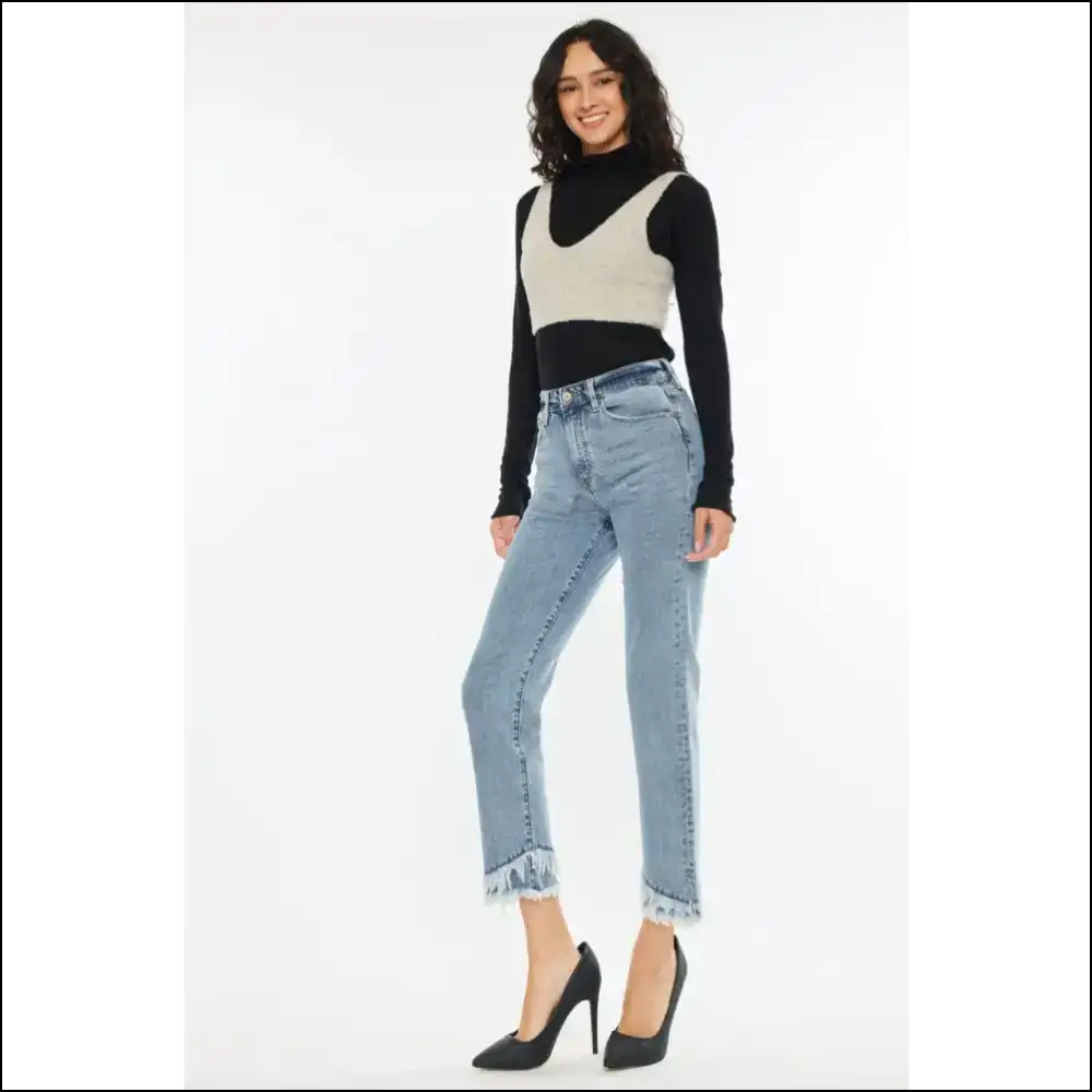 Kancan Raw Hem: for when your Jeans are Fancier than Plans! 😜👖 - on Sale Worldwide Shipping