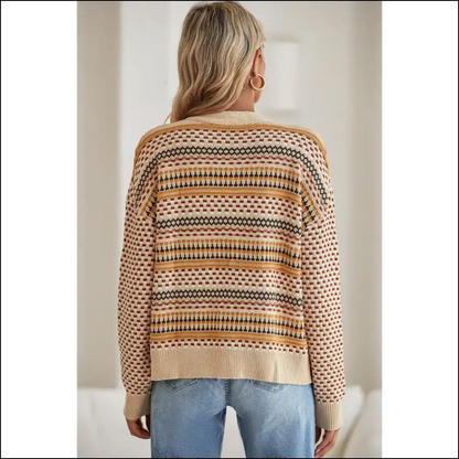 Khaki Geometric Cardigan: so Chic it Hurts (but Looks Good) 😉 Needful Things - Cardigans on Sale Worldwide Shipping