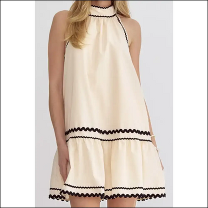 Khaki Get Lucky Mini Dress: Needful Things 🍀 Fab! - s - Short Dresses on Sale Worldwide Shipping