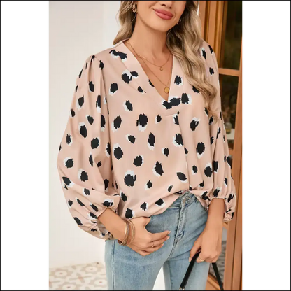 Khaki Leopard Chic: Roar in Needful Things 🐆 - s - Blouses on Sale Worldwide Shipping