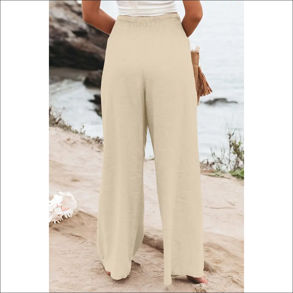 Khaki Pants: Wide Leg High Waist Zero Regrets! Needful Things 🍑 - Pants on Sale Worldwide Shipping