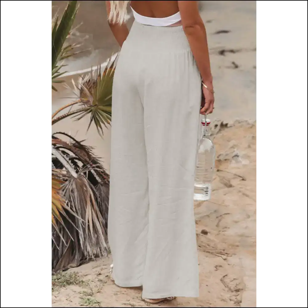 Khaki Pants: Wide Leg High Waist Zero Regrets! Needful Things 🍑 - Pants on Sale Worldwide Shipping