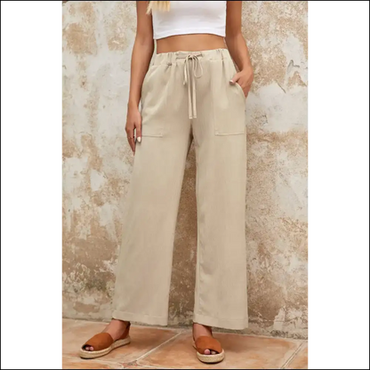 Khaki Wide Leg Pants: Ditch your Jeggings Embrace Freedom 😜 Needful Things - s - Pants on Sale Worldwide Shipping